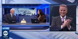 Celso Freitas se emociona com homenagem no SBT News