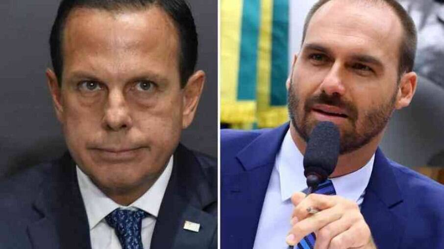 Governador de São Paulo João Doria e Deputado Federal Eduardo Bolsonaro