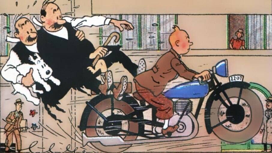 Tintin e a Gillet 1931 em O Cetro de Otokar