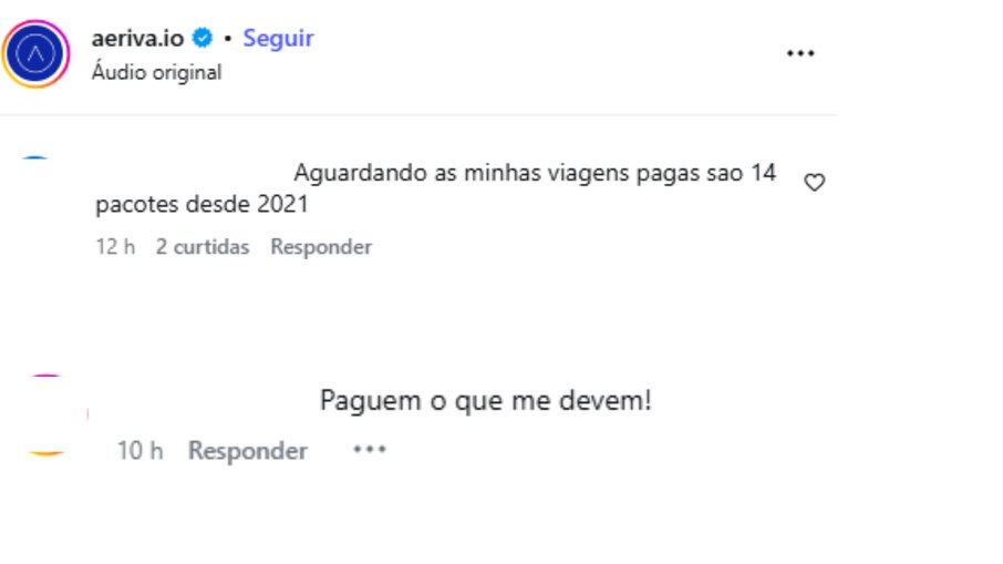 No Instagram da nova plataforma alguns consumidores estão reclamando sobre viagens compradas na Hurb