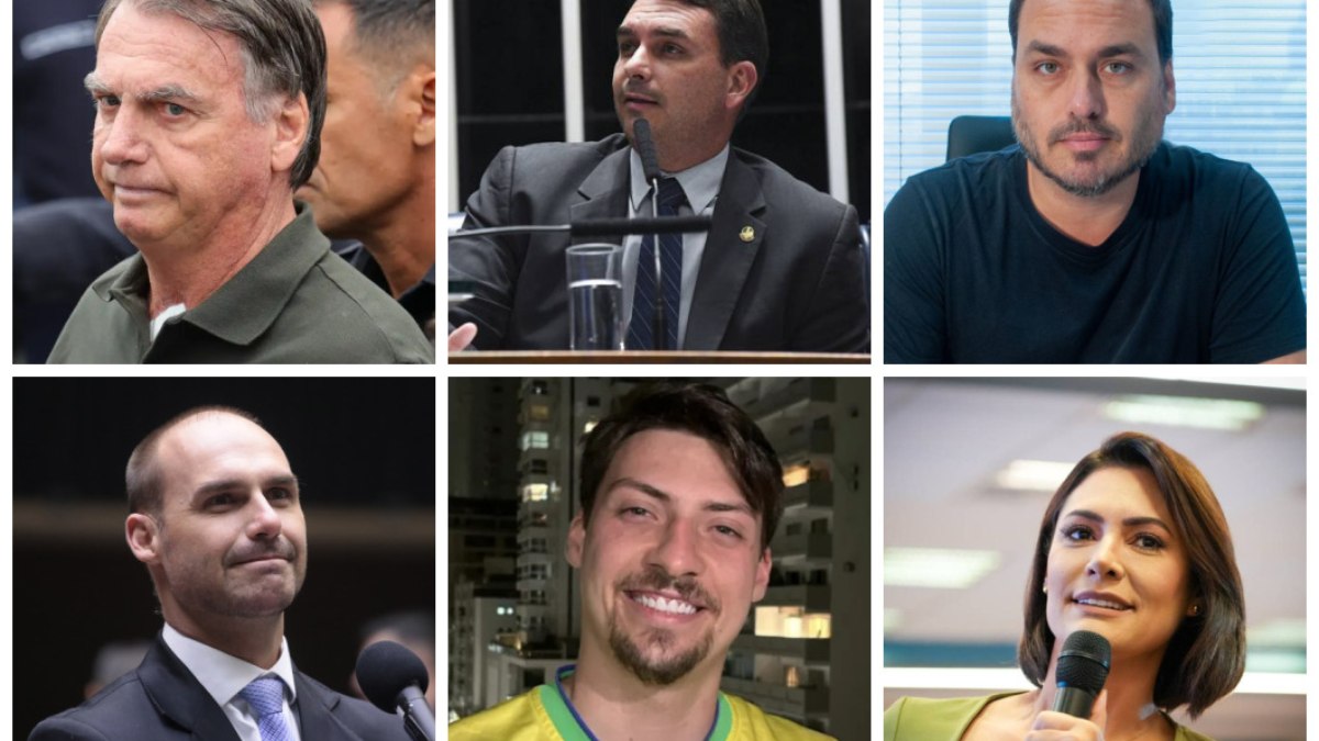Jair, Flávio, Carlos, Eduardo, Renan e Michelle Bolsonaro Jair, Flávio, Carlos, Eduardo, Renan e Michelle Bolsonaro