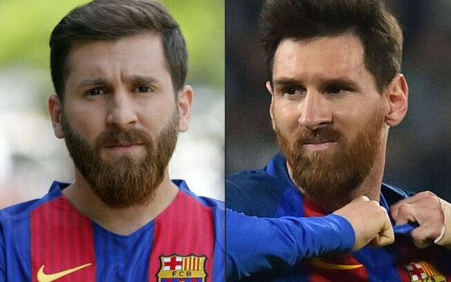 Reza Parastesh e o verdadeiro Messi: semelhança impressionante