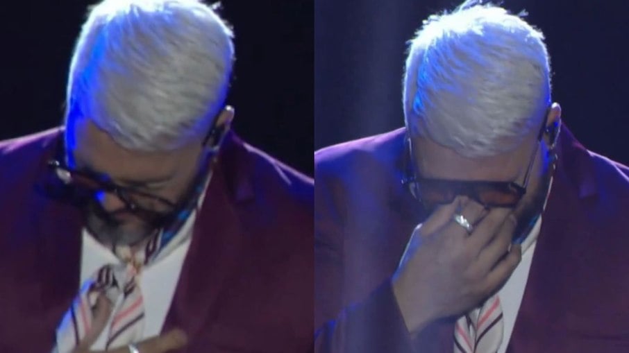 Belo chora durante primeiro show após separação