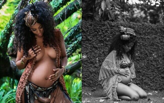 Negra Li será mãe pela segunda vez e registrou a gravidez por meio do olhar de Rachel Guedes, fotógrafa