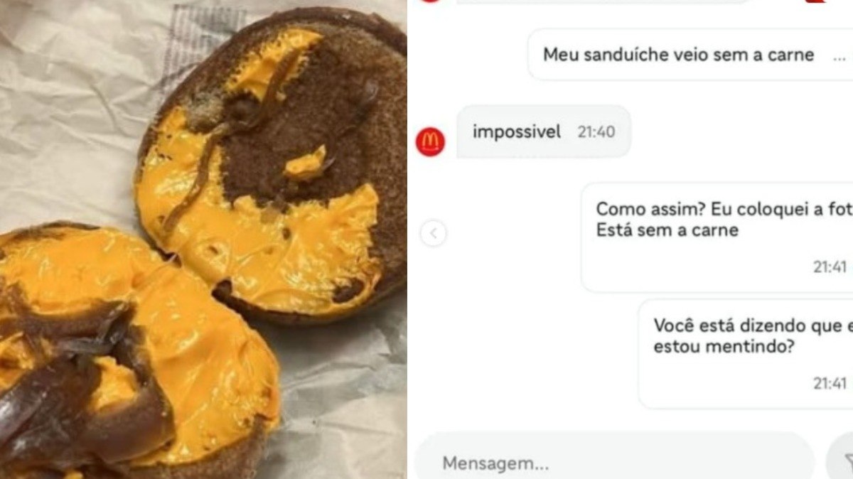 Cliente pede combo no McDonald's e recebe lanche sem hambúrguer
