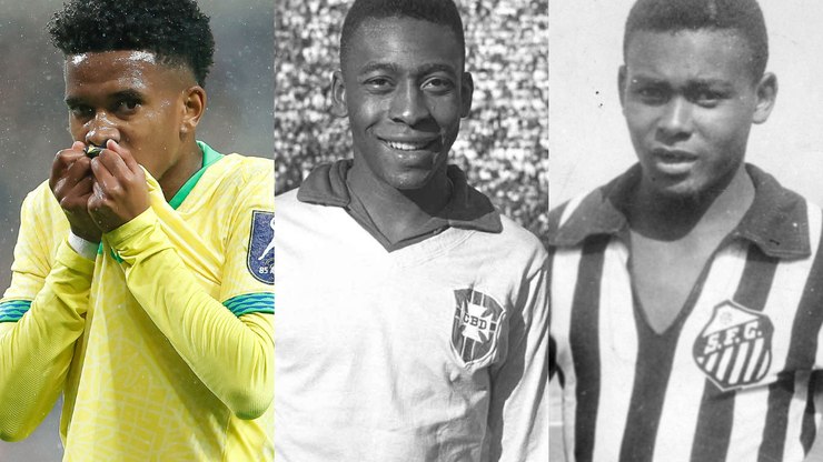 Estêvão repete Pelé e Coutinho na Seleção depois de 64 anos