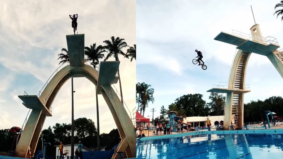 Diego Magno salto piscina