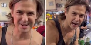 Ex-galã de "Malhação" vende bebidas em show de Lady Gaga
