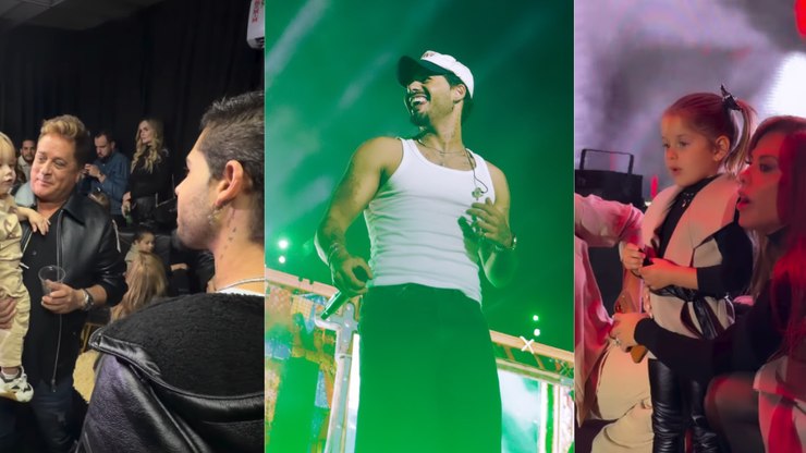 Zé Felipe surpreende fãs ao cantar ao lado dos filhos e do pai