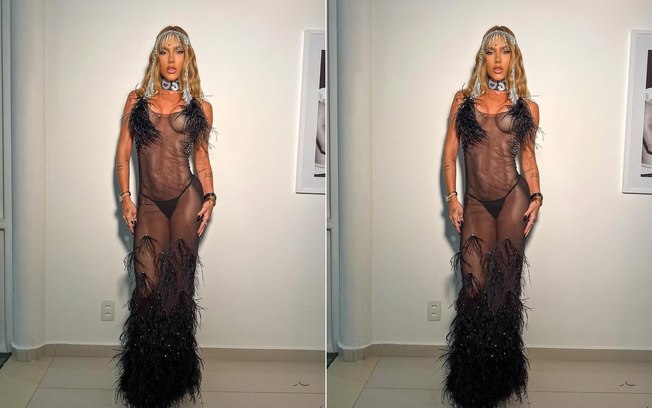 Virginia aposta em look transparente para Desfile das Campeãs - Tá na rede!