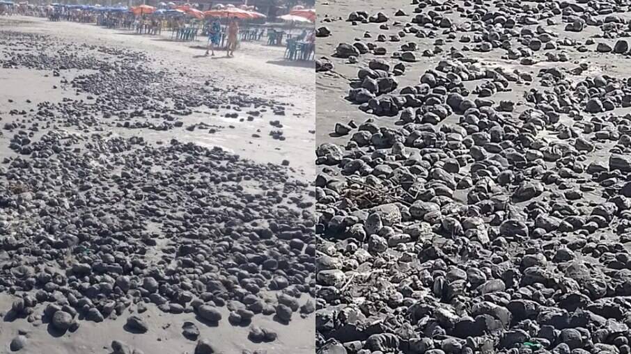 'Bolas de areia' surgem em Peruíbe-SP e intrigam banhistas