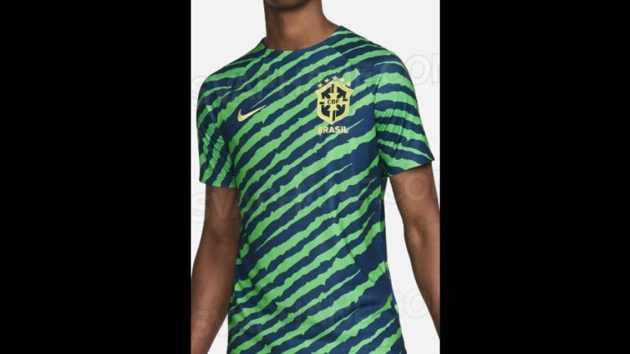 Suposta camisa pré-jogo do Brasil para a Copa do Mundo