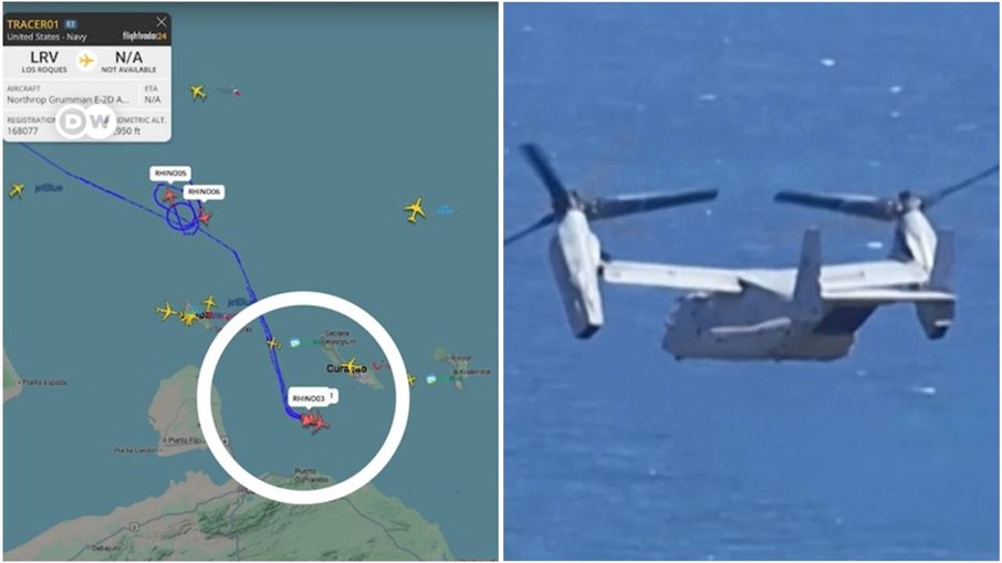 Aviões militares dos EUA sobrevoam perto da Venezuela