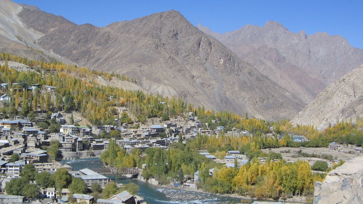 Panorama de Kargil na Índia Panorama de Kargil na Índia