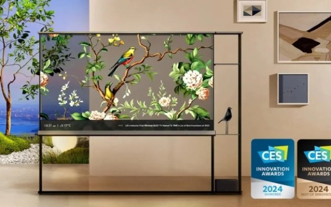 CES 2024 | LG mostra TV transparente que funciona quase sem fios