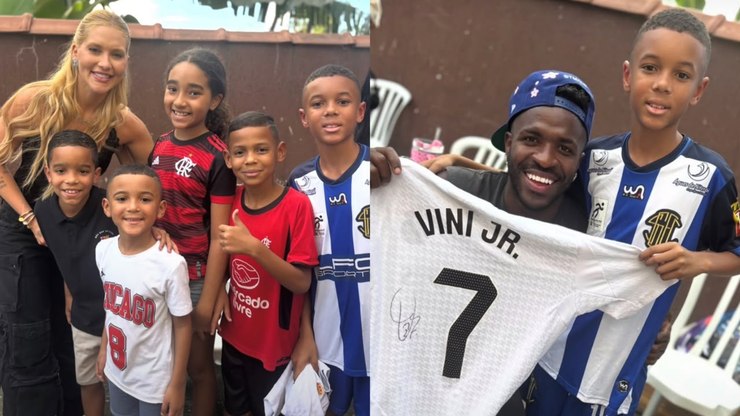 Virginia Fonseca e Vini Jr. curtem churrasco em família no Rio