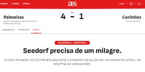 Corinthians é humilhado por jornal europeu após sofrer goleada