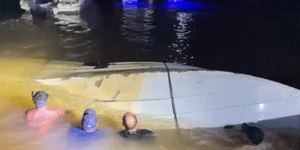 Vídeo mostra resgate após acidente de lancha entre SP e MG