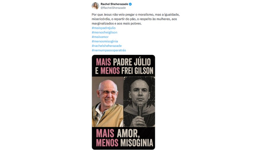 Rachel Sheherazade detona Frei Gilson