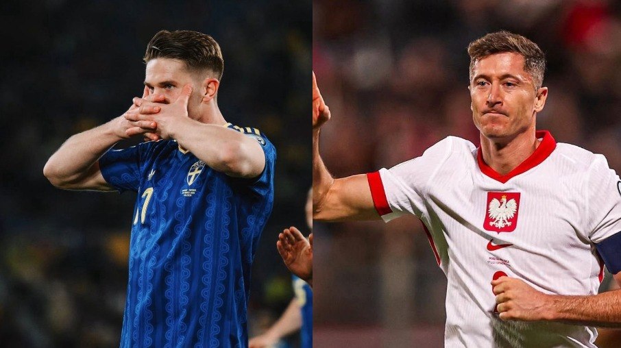 Gyokeres e Lewandowski são esperança de gols em Suécia x Polônia