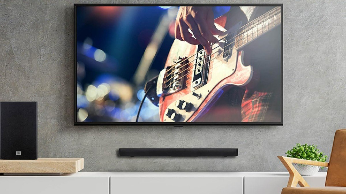 Soundbar JBL com subwoofer de 6,5 polegadas