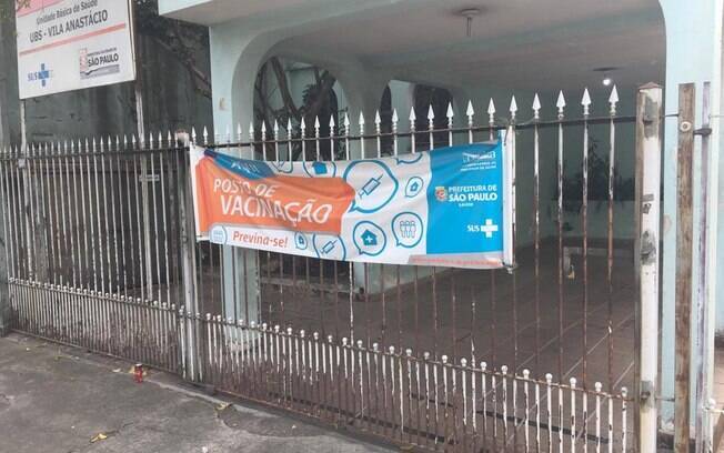Posto de vacinação fechado na Zona Sul de São Paulo