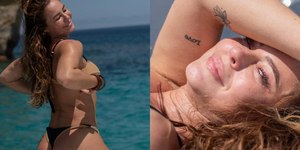Paolla Oliveira surge deslumbrante em passeio de barco na Itália