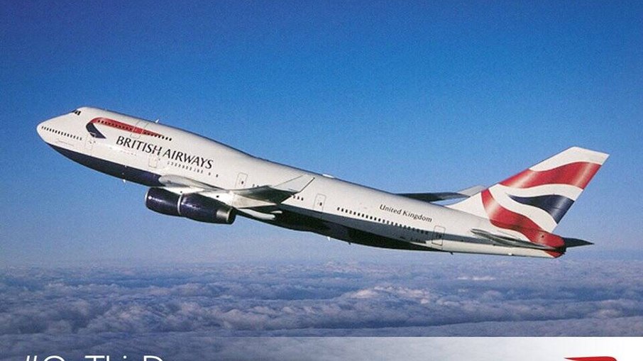 british airways avião no ar