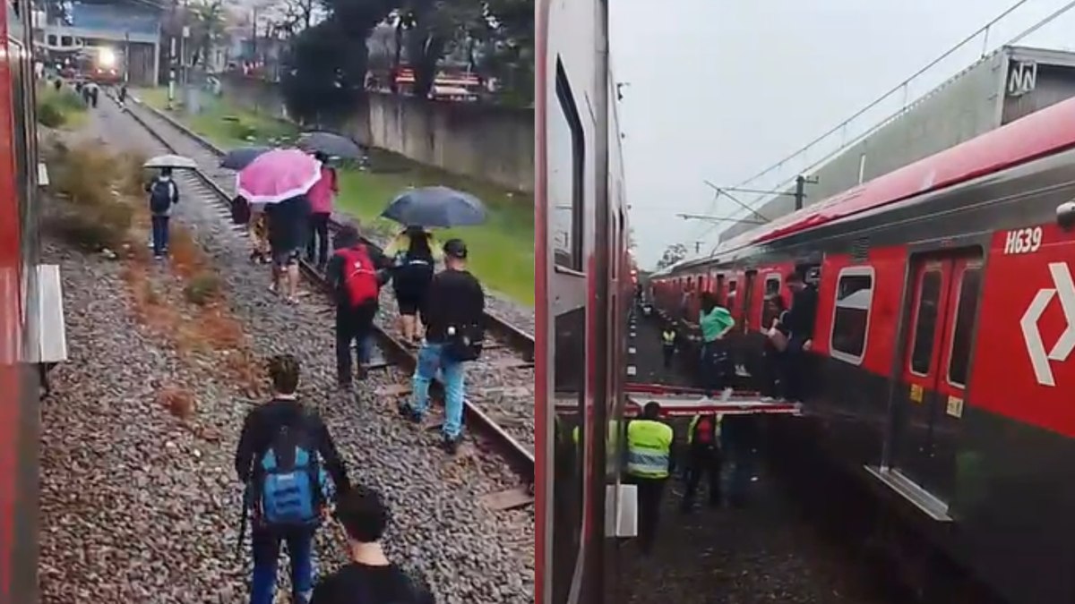 Passageiros andam sobre trilhos após falha na CPTM - QTU Questões do Universo