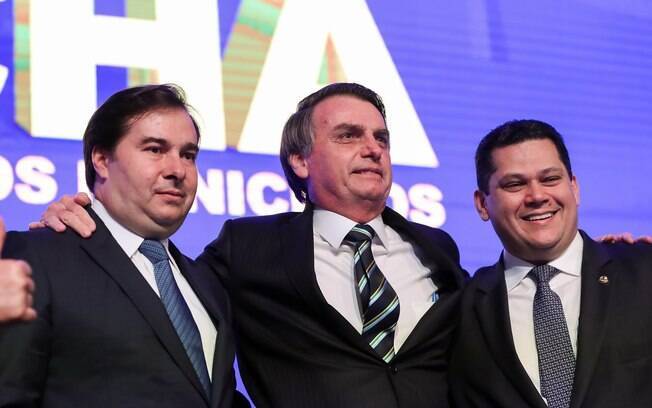 Rodrigo Maia, Jair Bolsonaro, Davi Alcolumbre