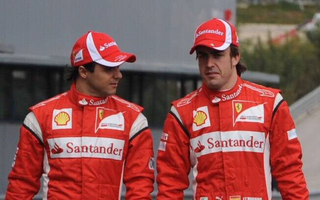 Felipe Massa e Fernando Alonso foram companheiros de Ferrari entre 2010 e 2013