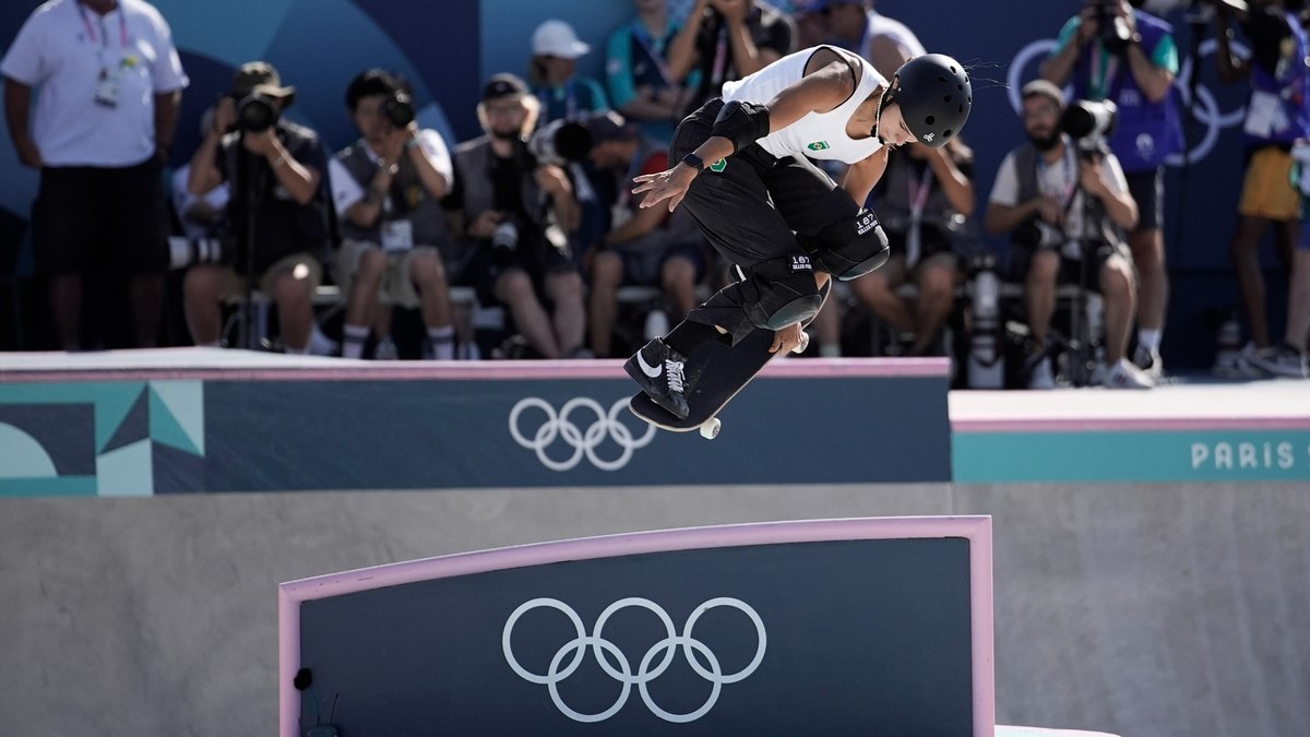 Dora Varella terminou a final do skate park em quarto lugar nos Jogos Olímpicos de Paris