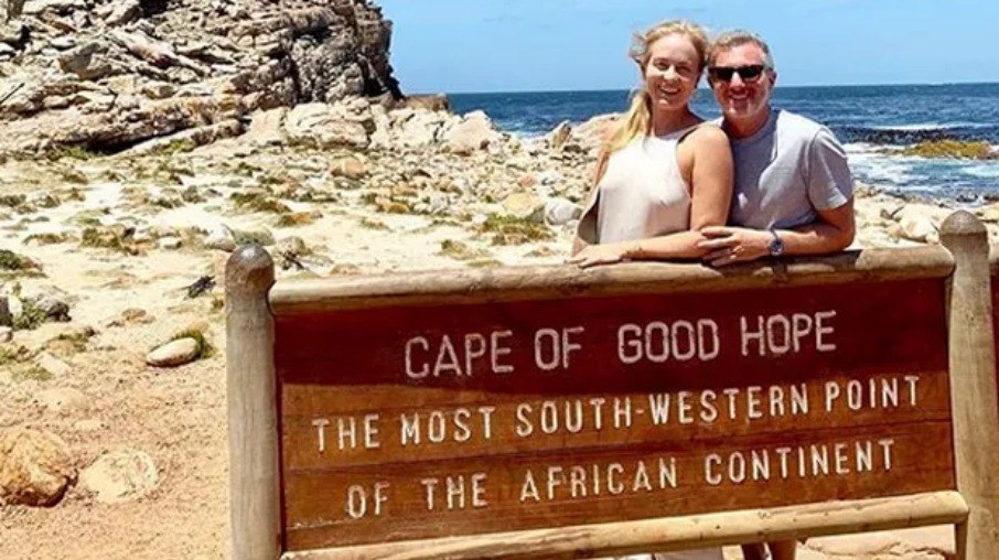 Luciano Huck e Angelica no Cabo da Boa Esperança