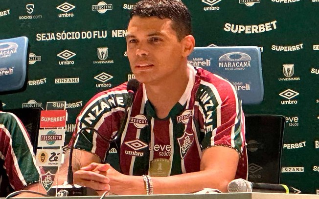 Thiago Silva em sua apresentação pelo Fluminense