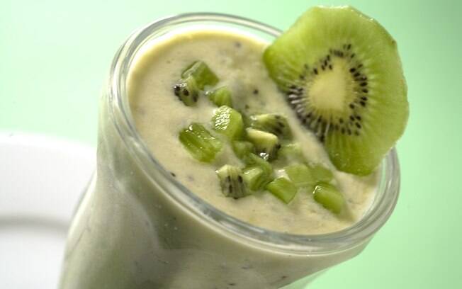 Foto da receita Milkshake de kiwi pronta.