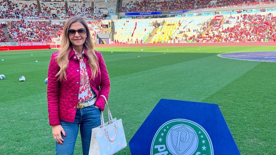 Leila Pereira esteve no Maracanã para Flamengo e Palmeiras