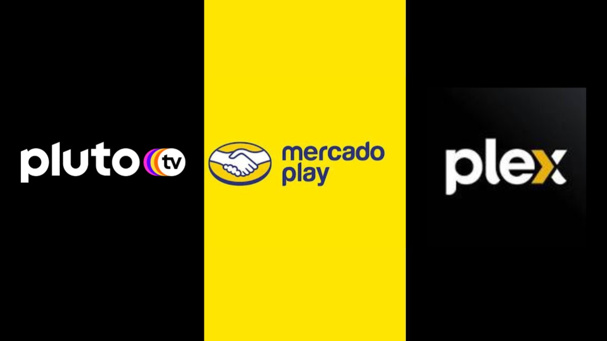 Pluto TV, Mercado Play e Plex Pluto TV, Mercado Play e Plex