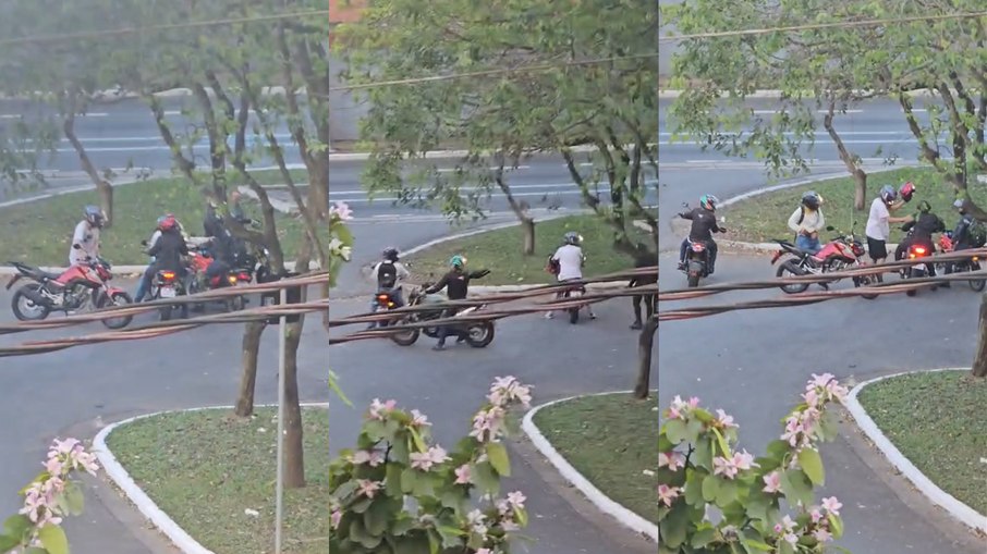 Três criminosos abordam duas vítimas e roubam moto na Zona Sul de São Paulo. Três criminosos abordam duas vítimas e roubam moto na Zona Sul de São Paulo.