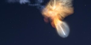 "Água-viva espacial": foguete provoca visual incrível no céu