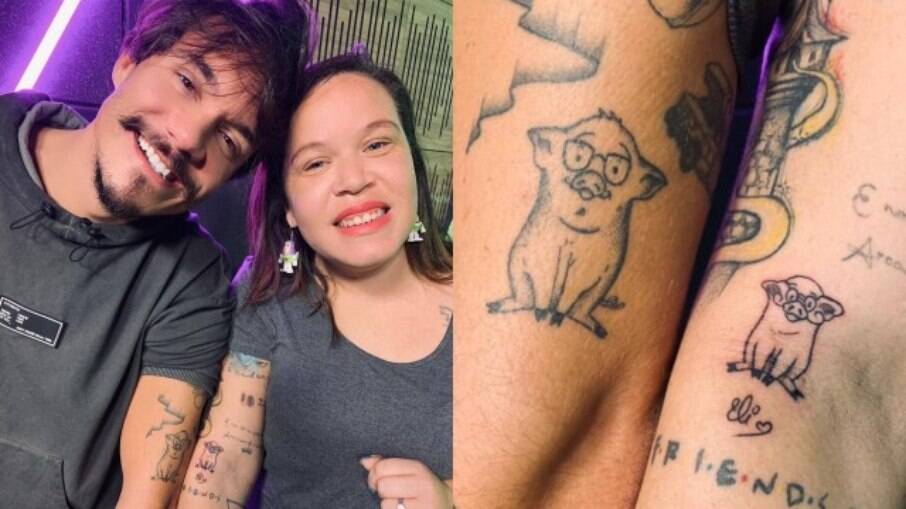 Fã de Eliezer tatuou porco com óculos