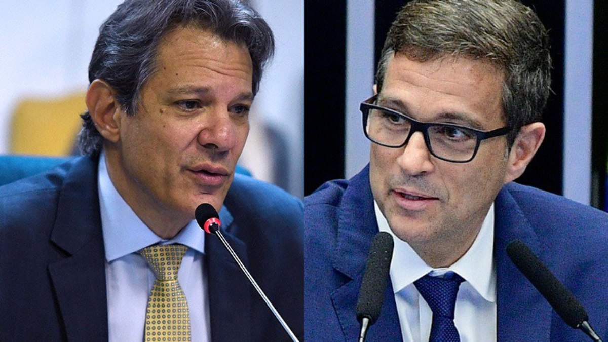 Ministro da Fazenda, Fernando Haddad e o presidente do BC, Robeto Campos Neto