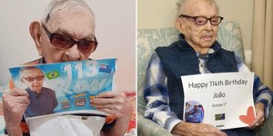 Homens mais velhos do mundo fazem aniversário juntos e comemoram