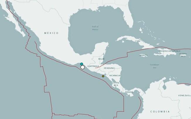 Instituto Geológico dos Estados Unidos identificou o epicentro do terremoto que atingiu a costa mexicana