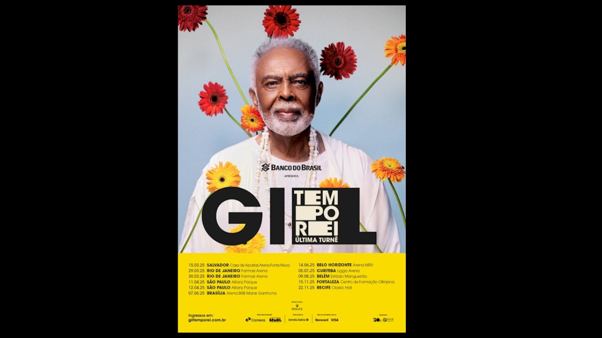 Gilberto Gil anuncia as datas de 'Tempo Rei' a última turnê de sua carreira