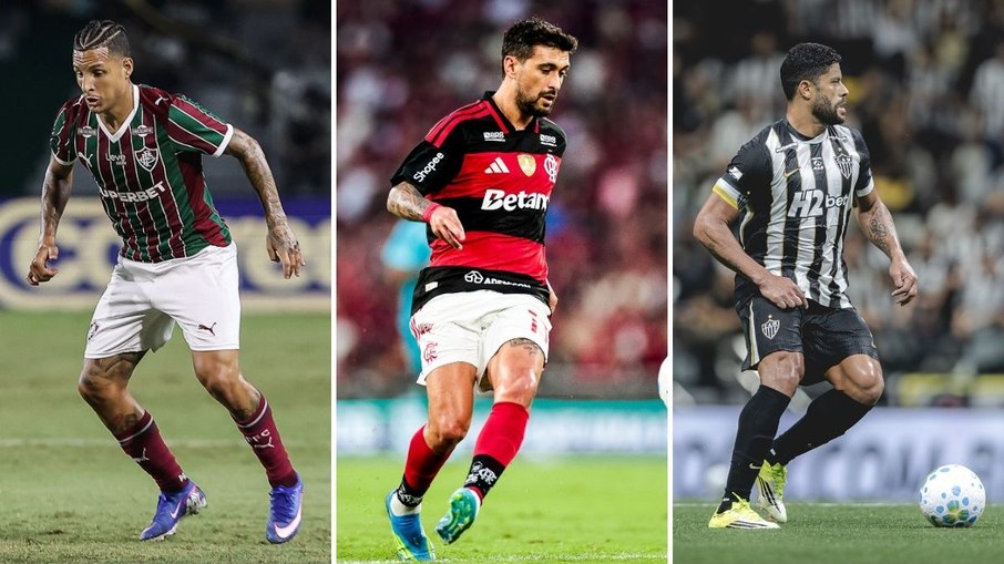 Arana, no Fluminense; Arrascaeta; no Flamengo; e Hulk; no Atlético-MG, devem estar em campo na semana