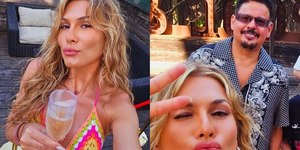Lívia Andrade posa ao lado do marido em foto rara