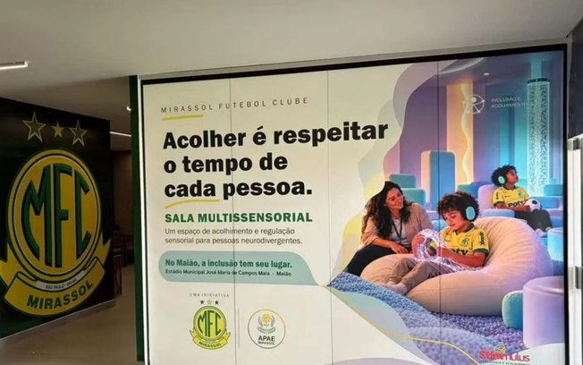 Imagens do novo espaço exclusivo para receber torcedores autistas no Maião
