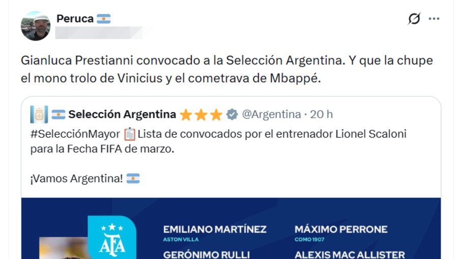 Comentário racista de torcedor nas redes sociais