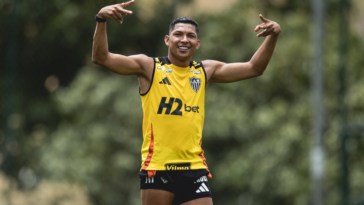 Rony, atacante do Atlético Mineiro, durante treino em BH Rony, atacante do Atlético Mineiro, durante treino em BH