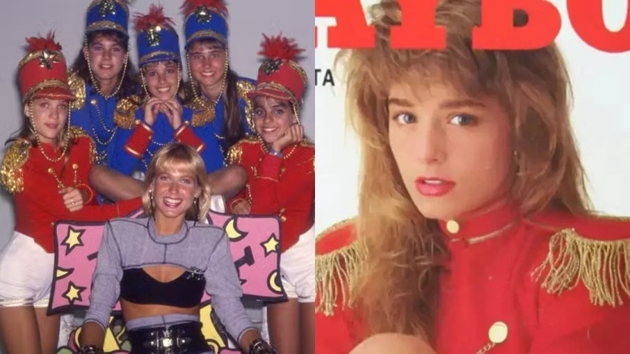 Luciana Vendramini quando trabalhava com Xuxa Meneghel